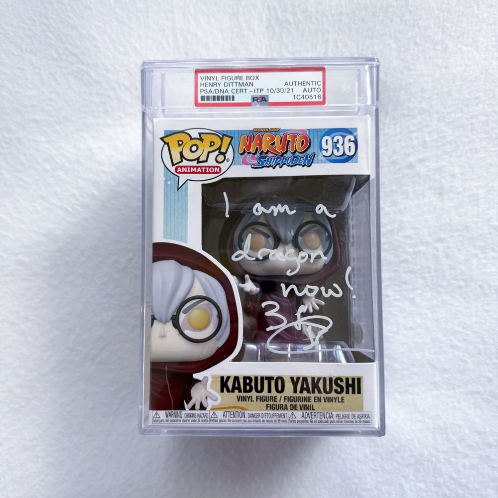 Funko Pop Naruto Shippuden Kabuto Yakushi 936 Signed Henry Dittman